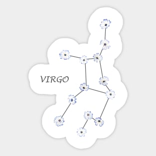 Virgo Zodiac horoscope Constellation Sticker flower Sticker